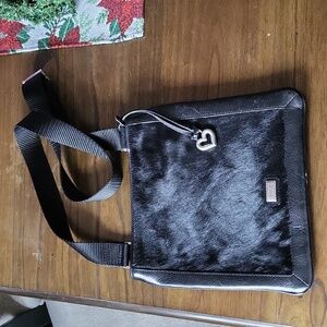 Brighton calfskin and leather crossbody